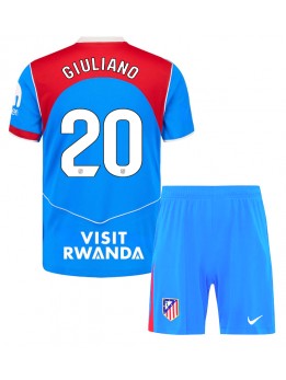 Billige Atletico Madrid Giuliano Simeone #20 Tredjedraktsett Barn 2025-26 Kortermet (+ Korte bukser)